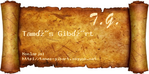 Tamás Gibárt névjegykártya