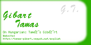 gibart tamas business card